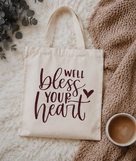 Well Bless Your Heart Canvas Tote Bag