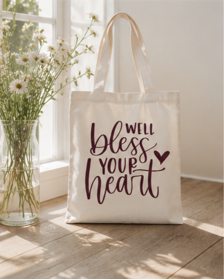 Well Bless Your Heart Canvas Tote Bag