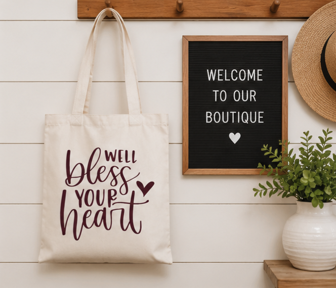 Well Bless Your Heart Canvas Tote Bag