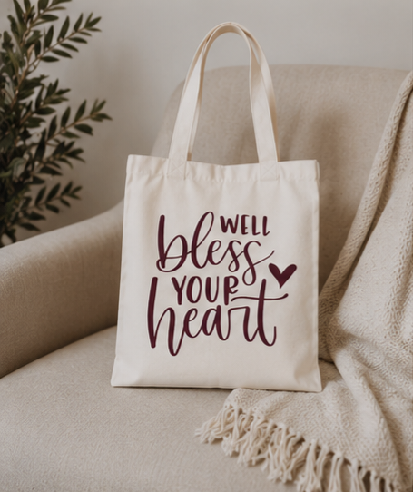 Well Bless Your Heart Canvas Tote Bag