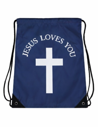 Jesus Loves You Drawstring Backpack - Faith-Based Everyday Bag