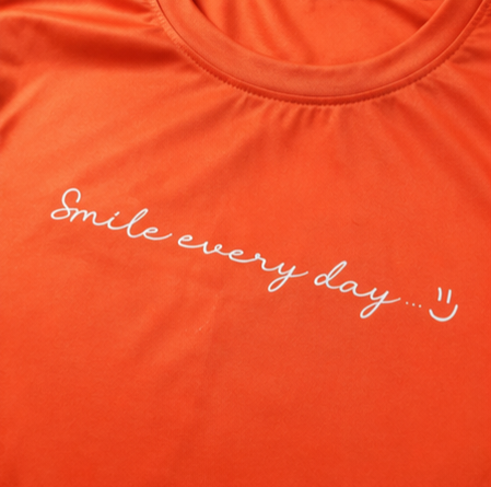 Smile Every Day Orange Graphic Tee