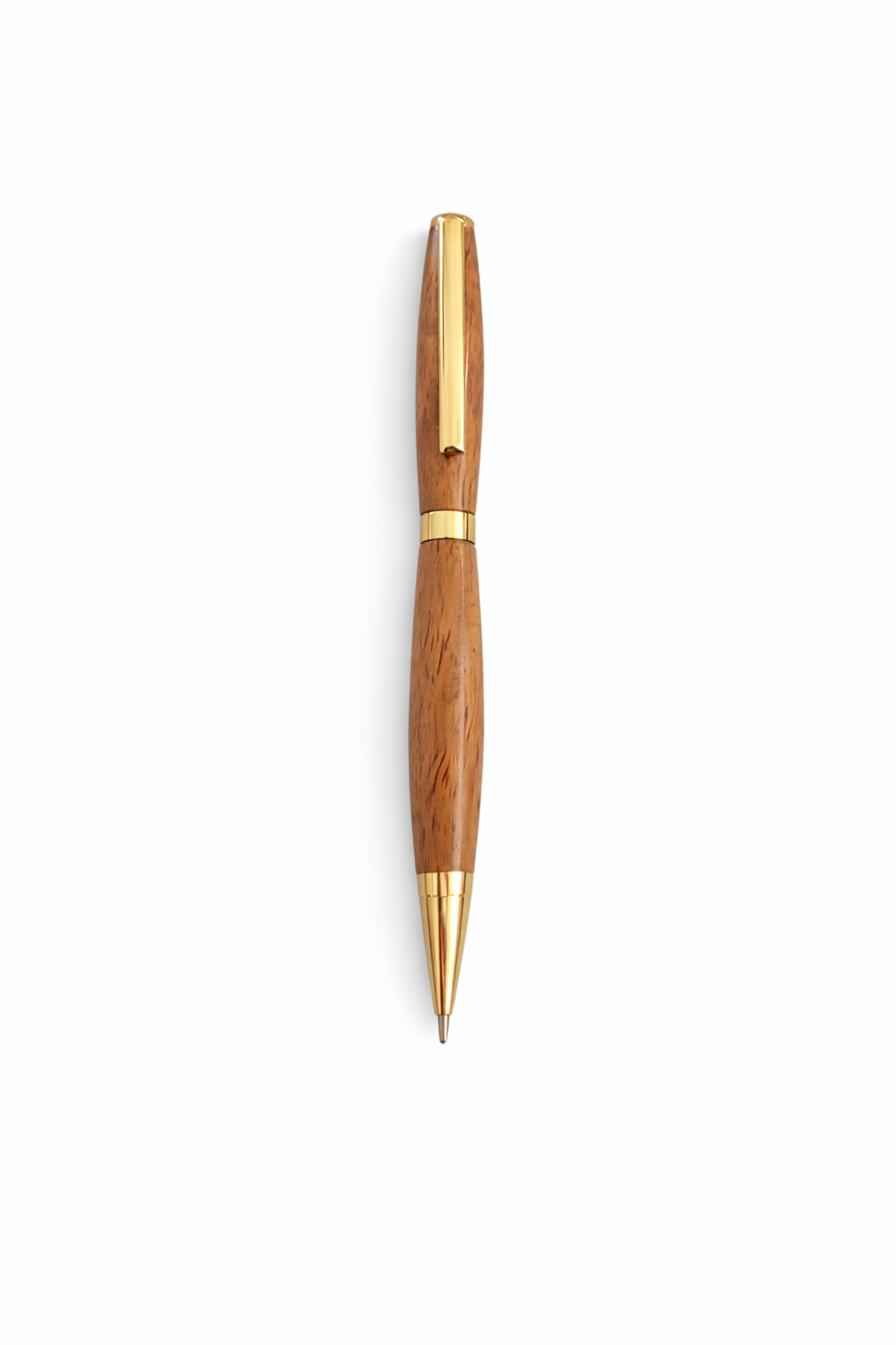 Luxury Wooden Ballpoint Pen-Gold Accent Finish