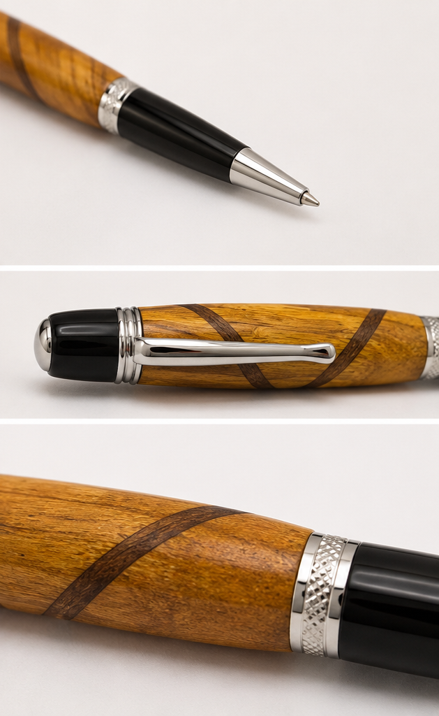 Luxury Wood Grain Ballpoint Pen - Premium Executive Writing Pen for Office & School