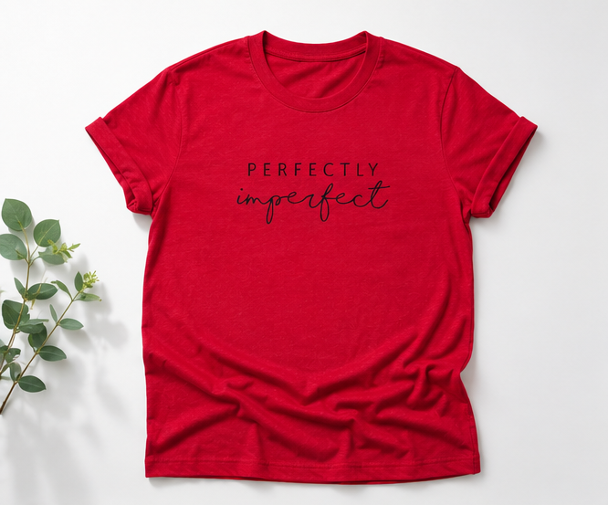 Perfectly Imperfect Graphic Tee - Inspirational Women's T-Shirt
