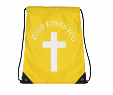 Jesus Loves You Drawstring Backpack - Faith-Based Everyday Bag
